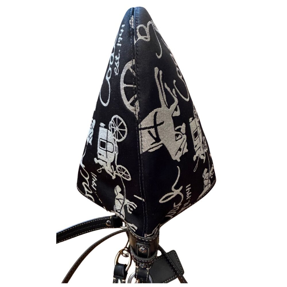 Coach Vintage Horse And Carriage F14480 Hobo Shoulder Bag & Matching Pouch Black - Picture 4 of 13